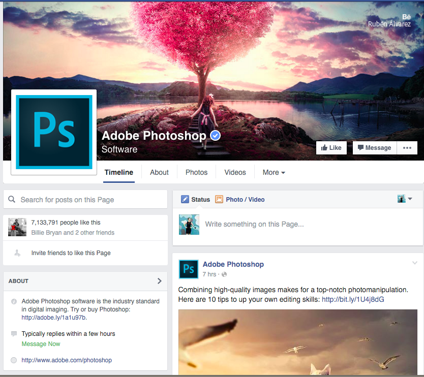 Photoshop Facebook page