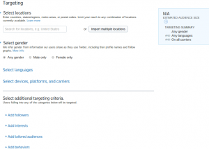 Twitter Targeting Options